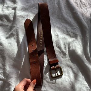 Express Brown Leather Belt